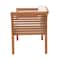 Alaterre Furniture Stamford Eucalyptus Wood Outdoor Set with 2 Chairs, Bench, and Coffee Table, Set of 4 ANSF01123EBO - alternate 10